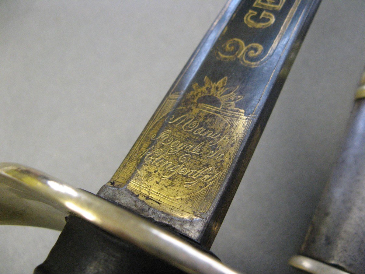 Sabre d'Officier De La Gendarmerie Royale Mle 1816 Restauration.-photo-3