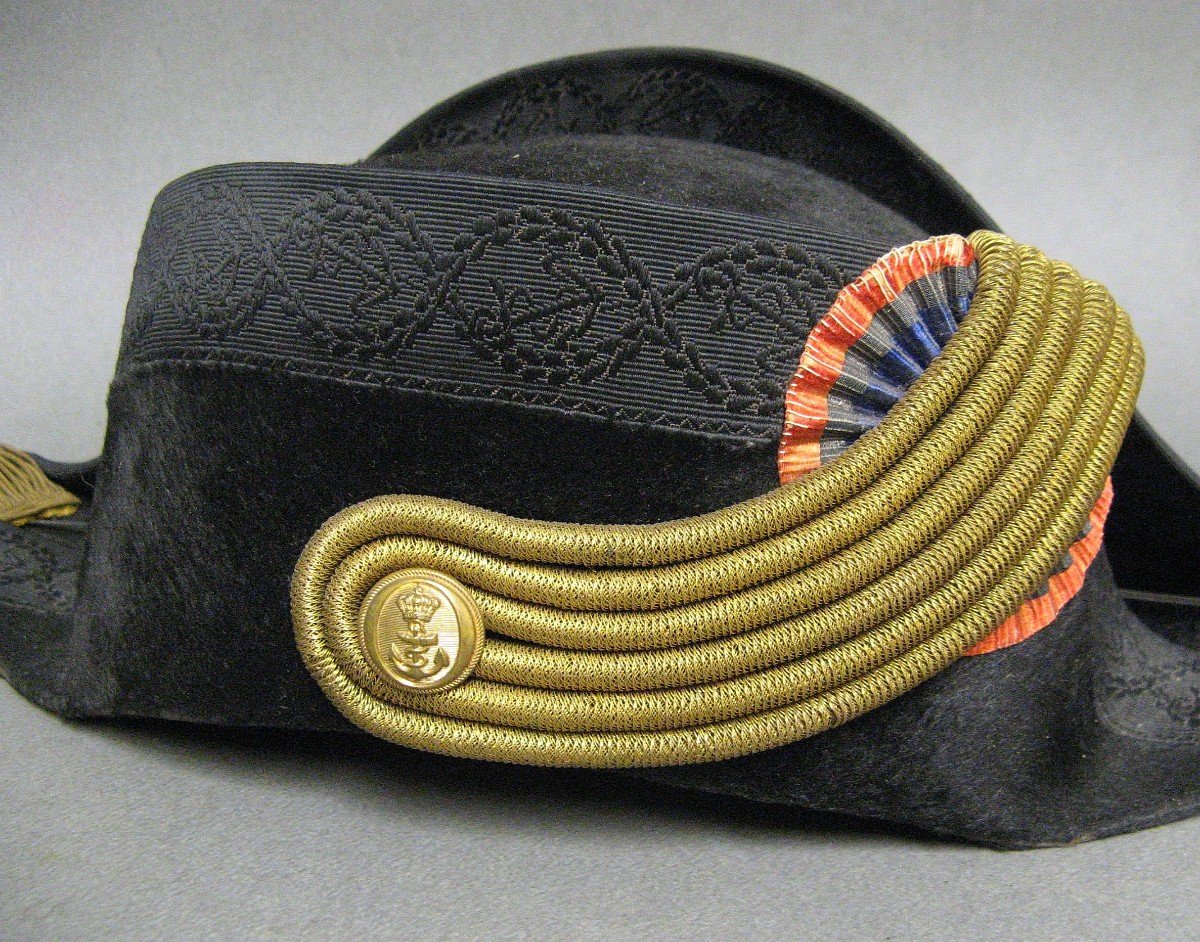 Bicorne Of An Officer Of The Imperial Navy Of The Second Empire.-photo-3