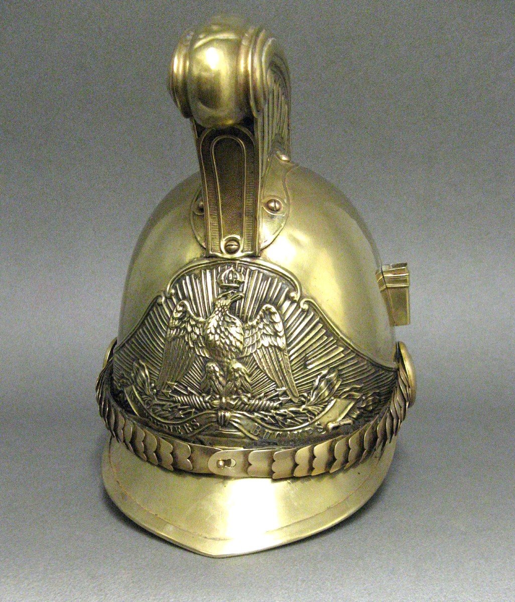 Casque De Sapeur Pompier De La Commune De Bucamps, Mle 1855, Second Empire.