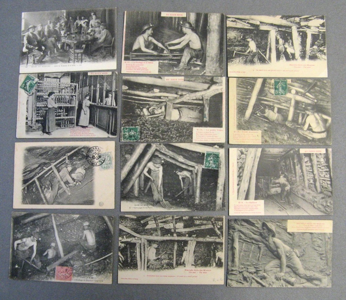 Lot De 44 Cartes Postales Anciennes sur le thème de la mine et la vie des mineurs.-photo-2