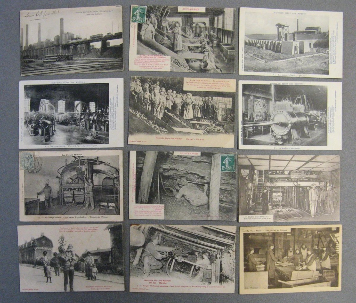 Lot De 44 Cartes Postales Anciennes sur le thème de la mine et la vie des mineurs.-photo-3