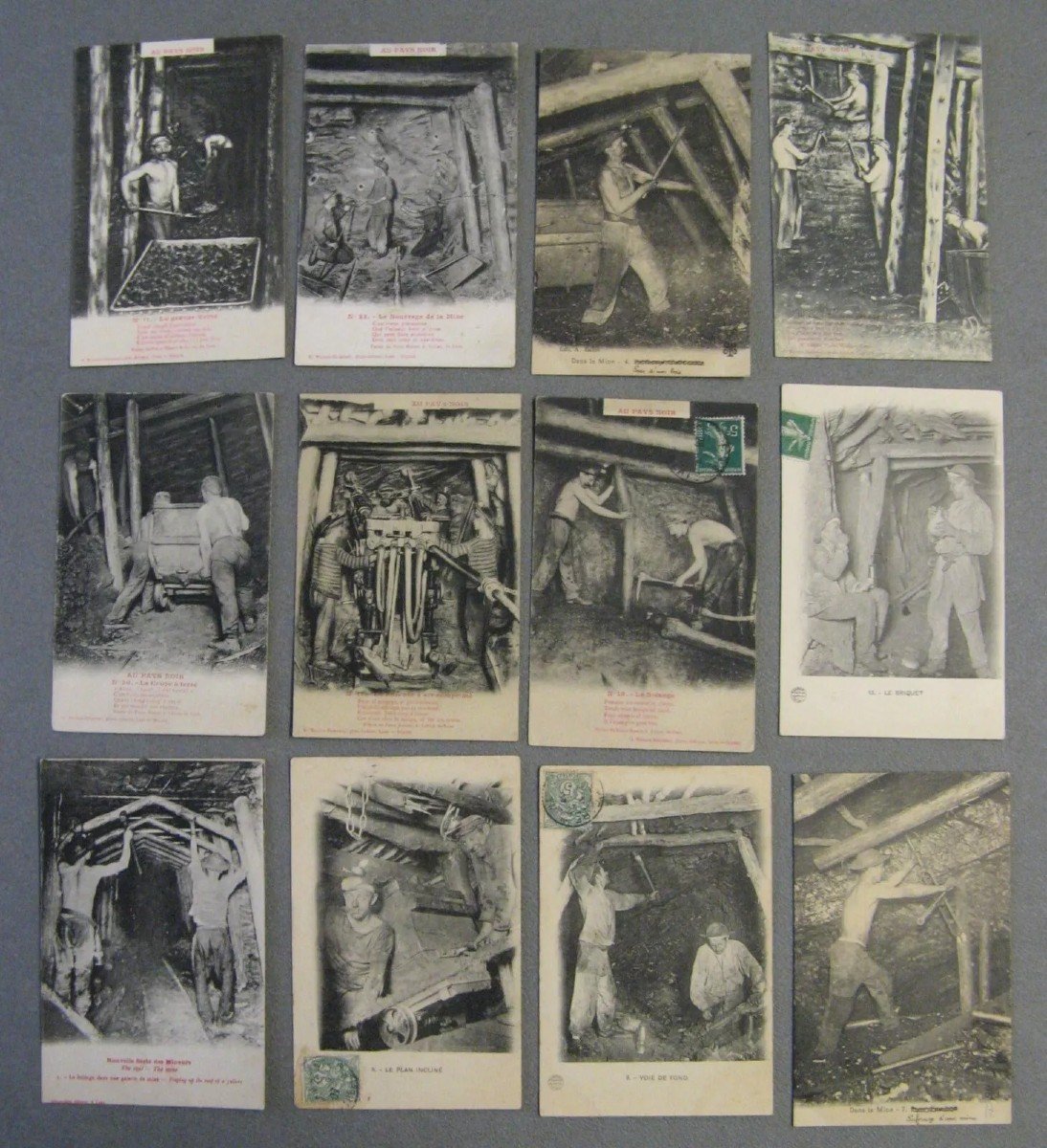 Lot De 44 Cartes Postales Anciennes sur le thème de la mine et la vie des mineurs.-photo-1