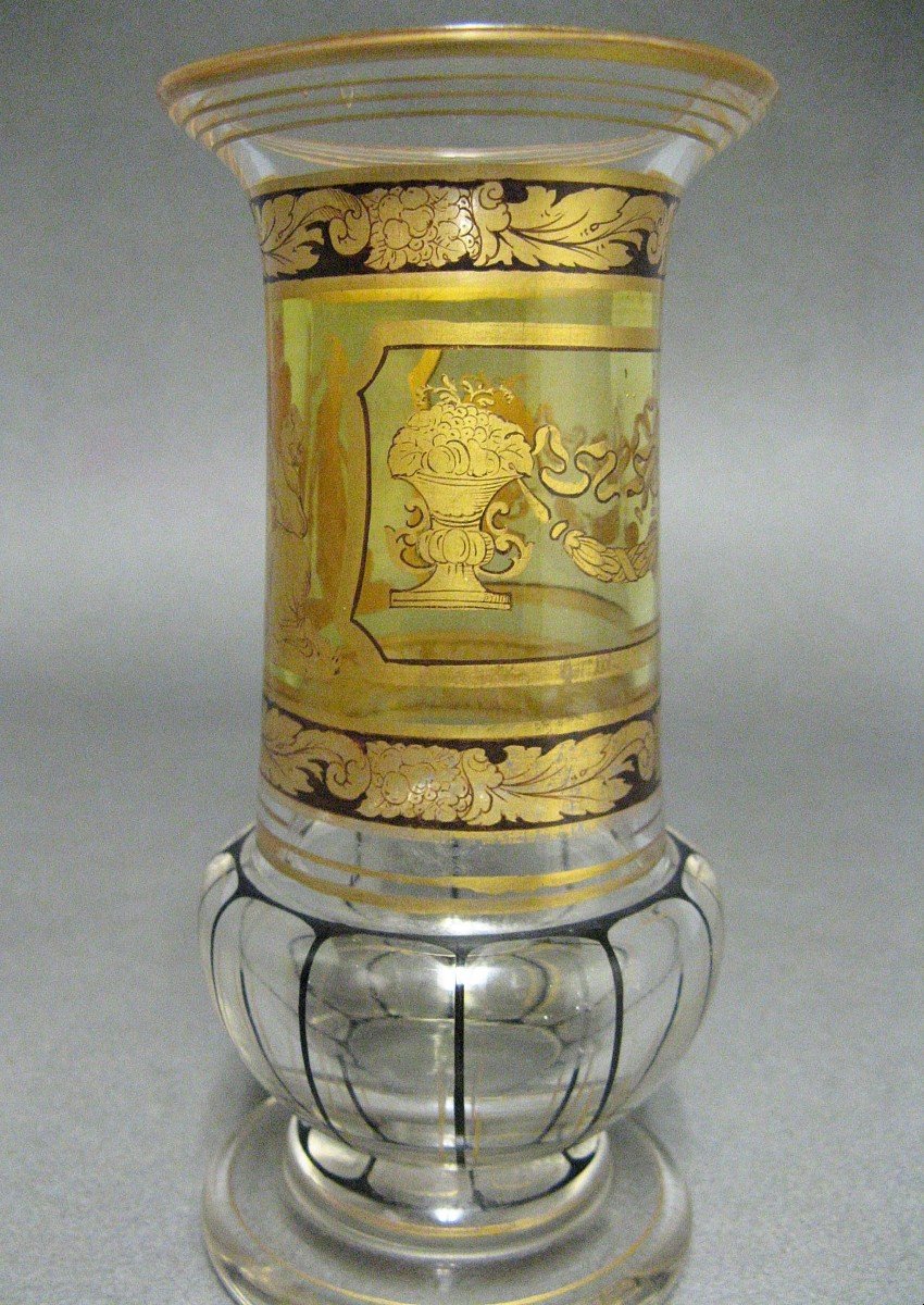 Vase Ancien En Cristal Moser Wolfgang Berndt.-photo-2