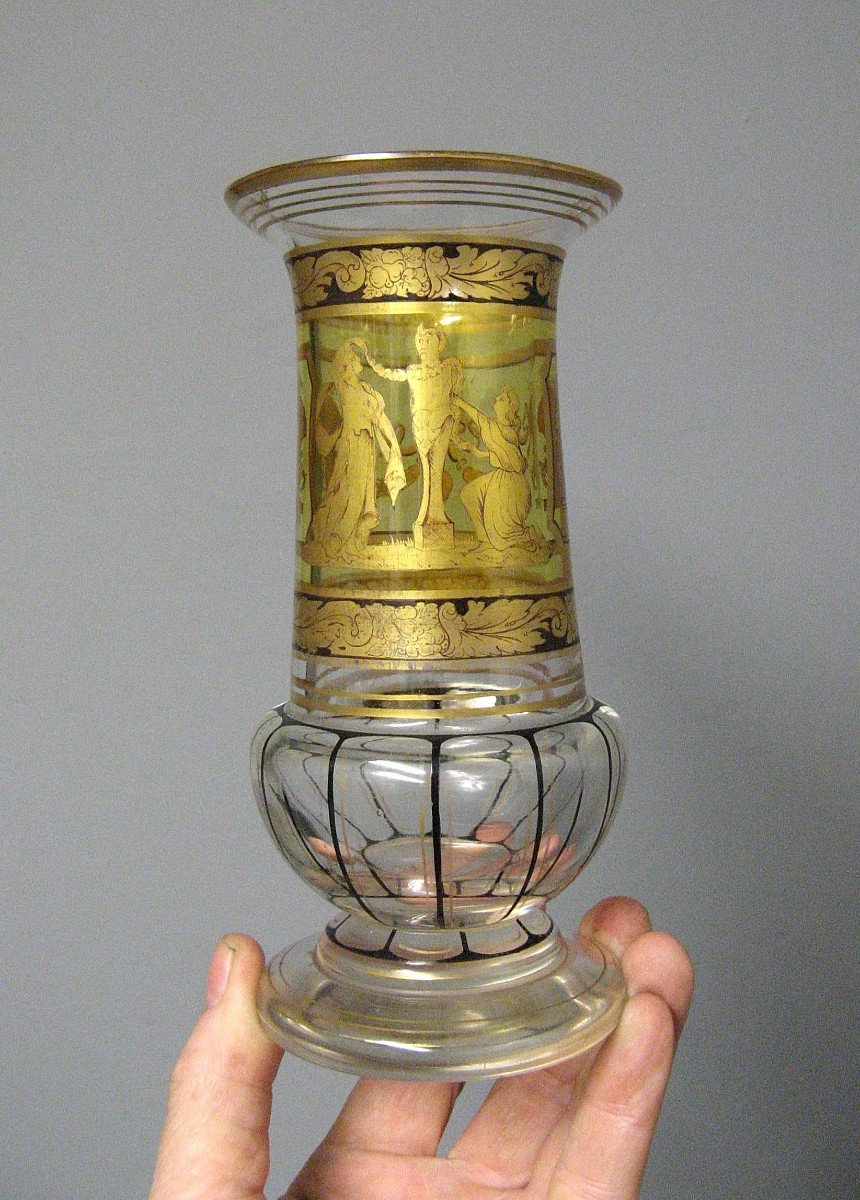 Vase Ancien En Cristal Moser Wolfgang Berndt.-photo-4