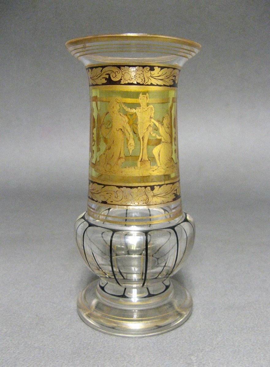 Vase Ancien En Cristal Moser Wolfgang Berndt.