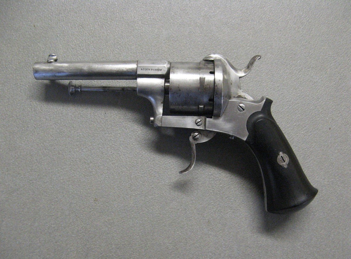 Lefaucheux Type Pinfire Revolver Cal 9mm From The 19th Century.-photo-2