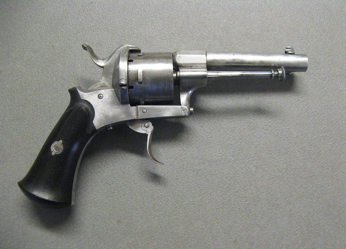 Lefaucheux Type Pinfire Revolver Cal 9mm From The 19th Century.