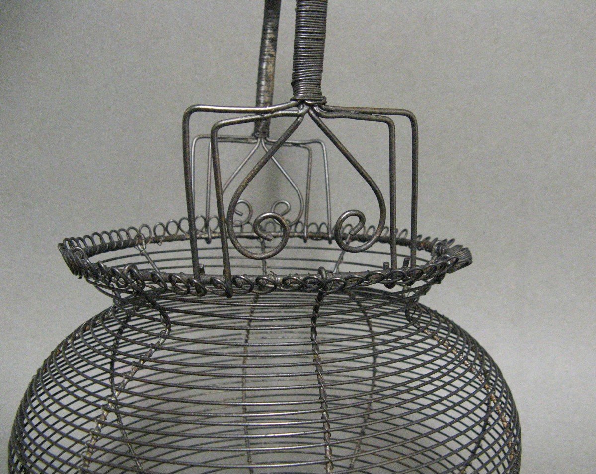 19th Century Wire Basket.-photo-2