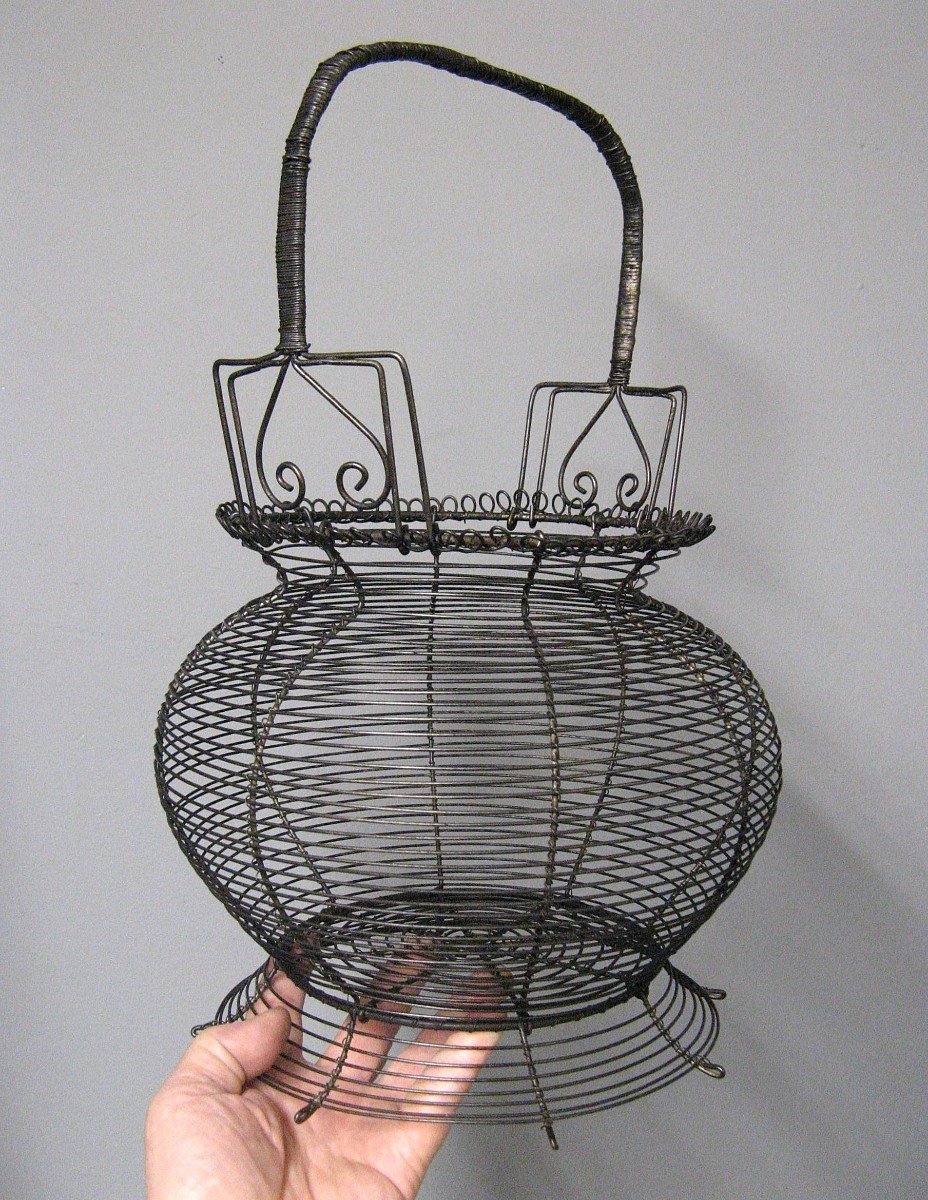 19th Century Wire Basket.-photo-1