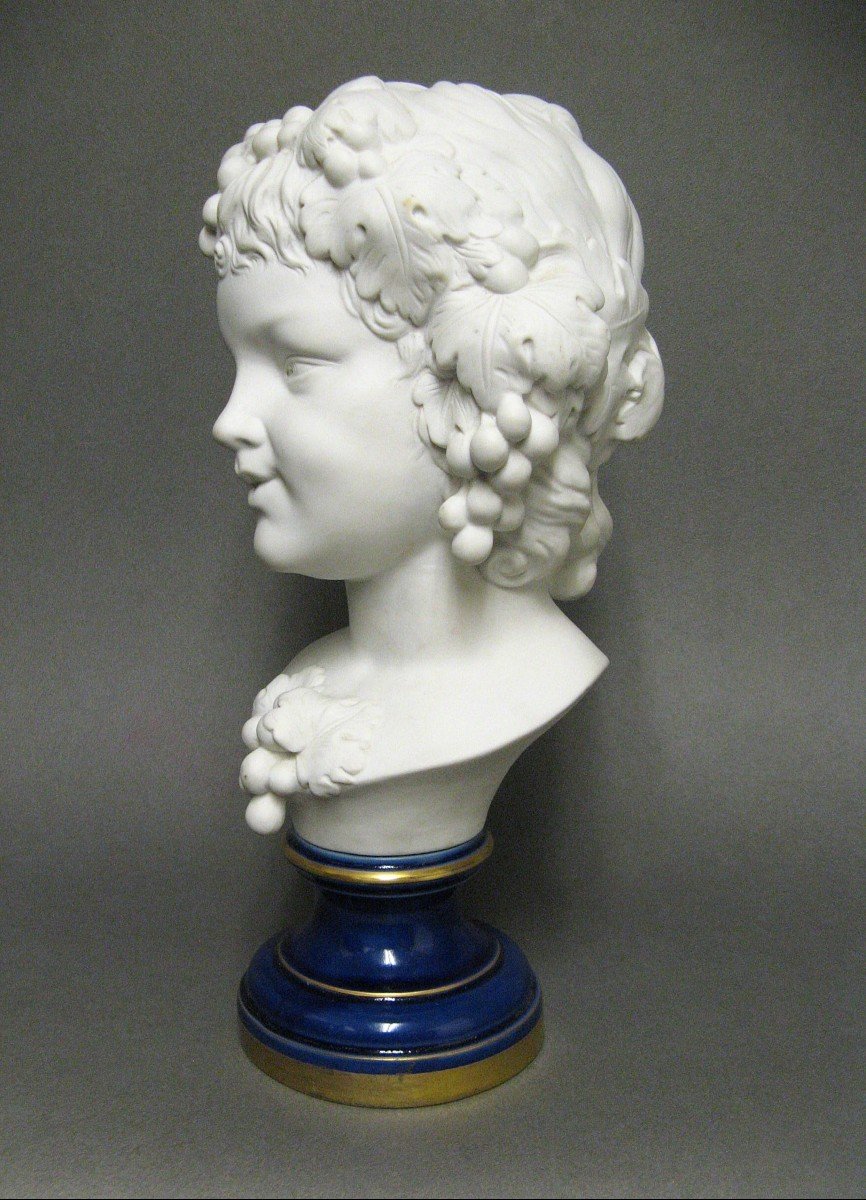 Biscuit Bust Of The Portrait Of Bacchus As A Child.-photo-2