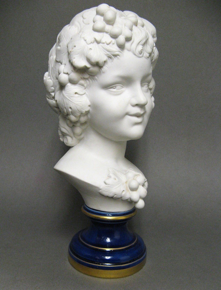 Biscuit Bust Of The Portrait Of Bacchus As A Child.-photo-3