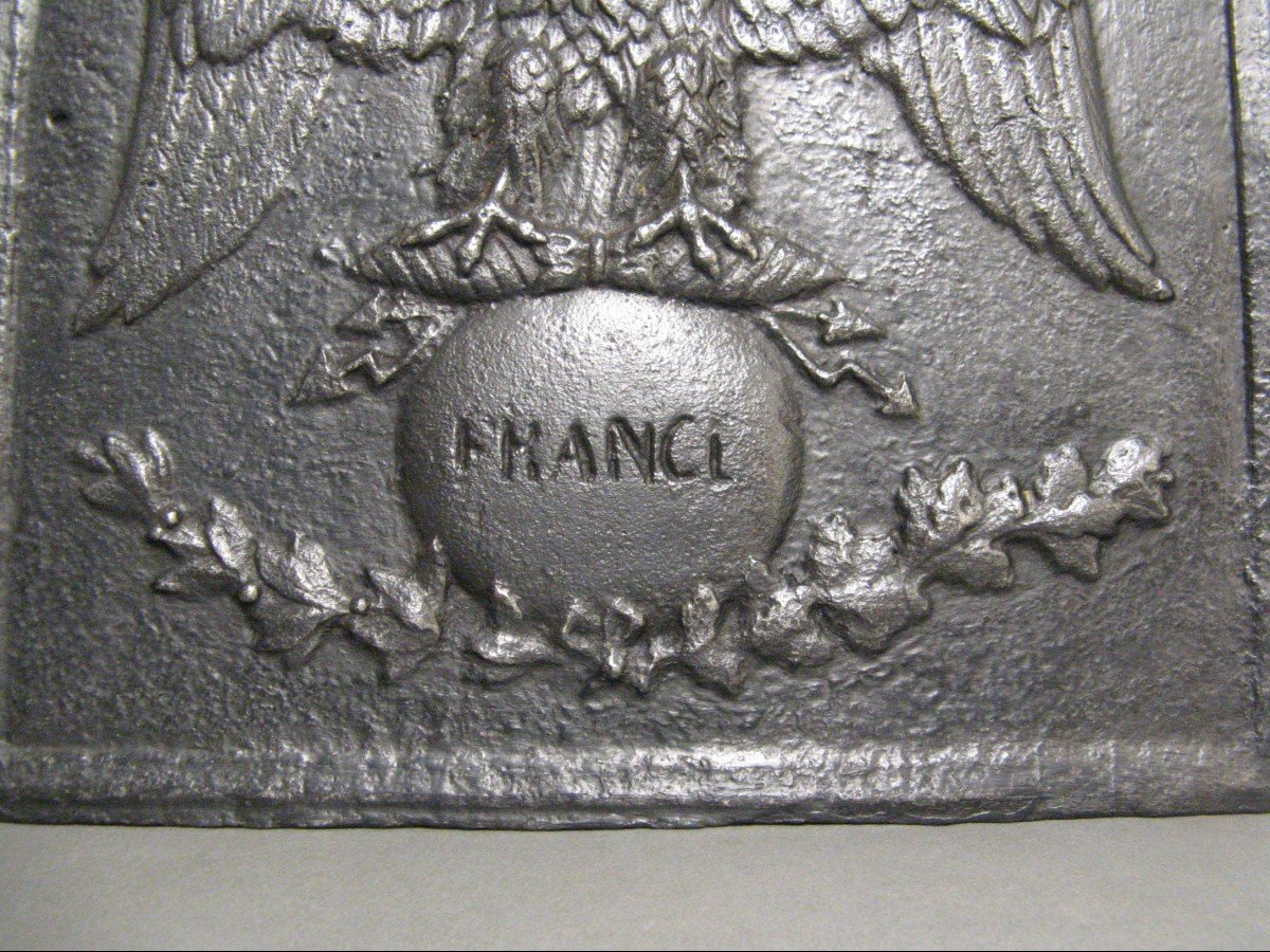 Plaque De Cheminée Du 1er Empire Napoléon 1er Aigle.-photo-3