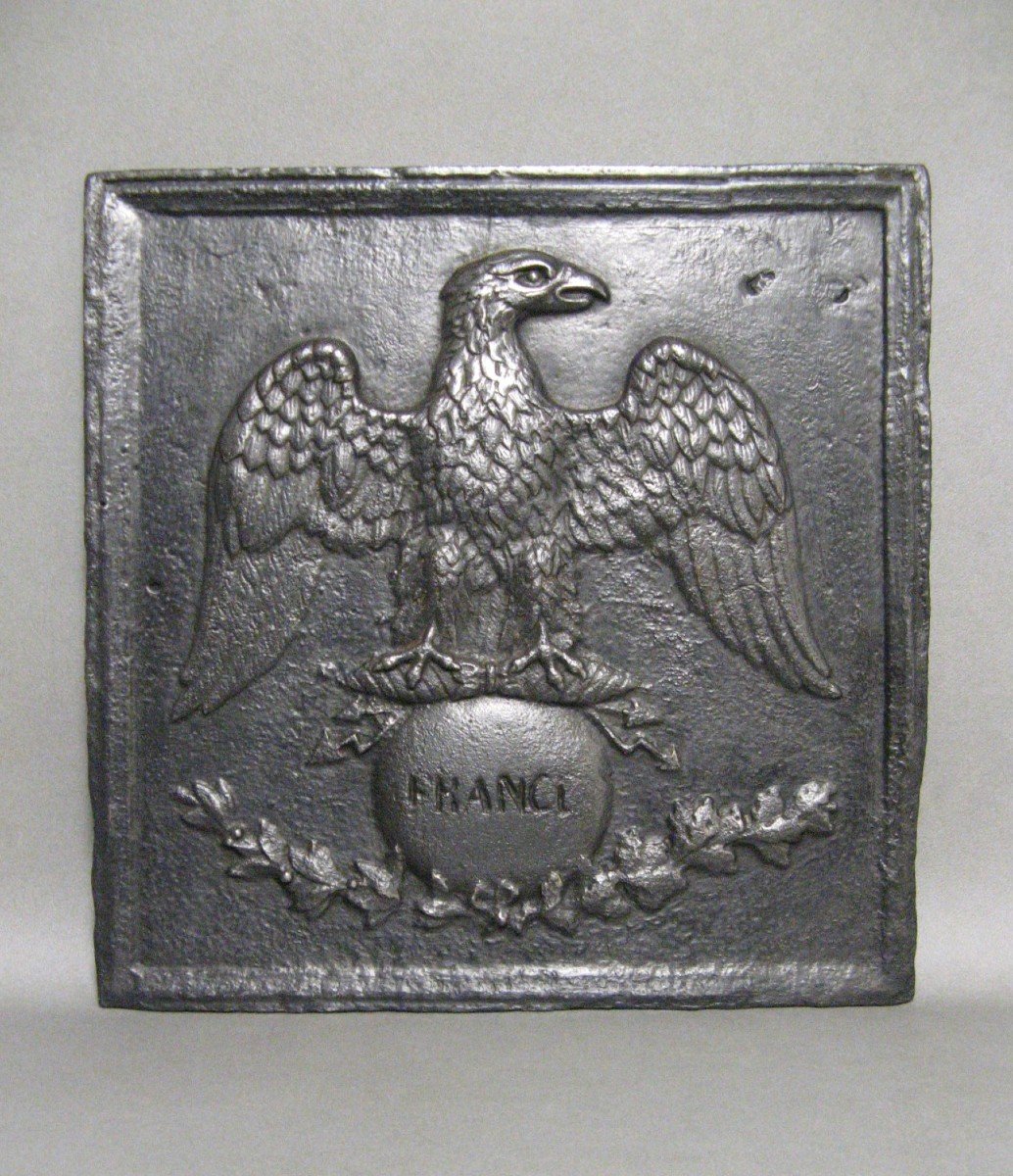 Plaque De Cheminée Du 1er Empire Napoléon 1er Aigle.