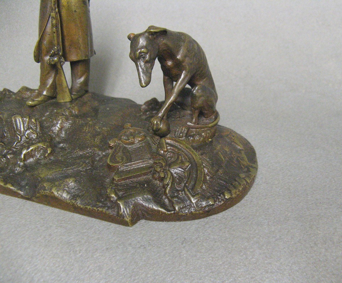 Bronze Sculpture Soldier Of The First Empire.-photo-2