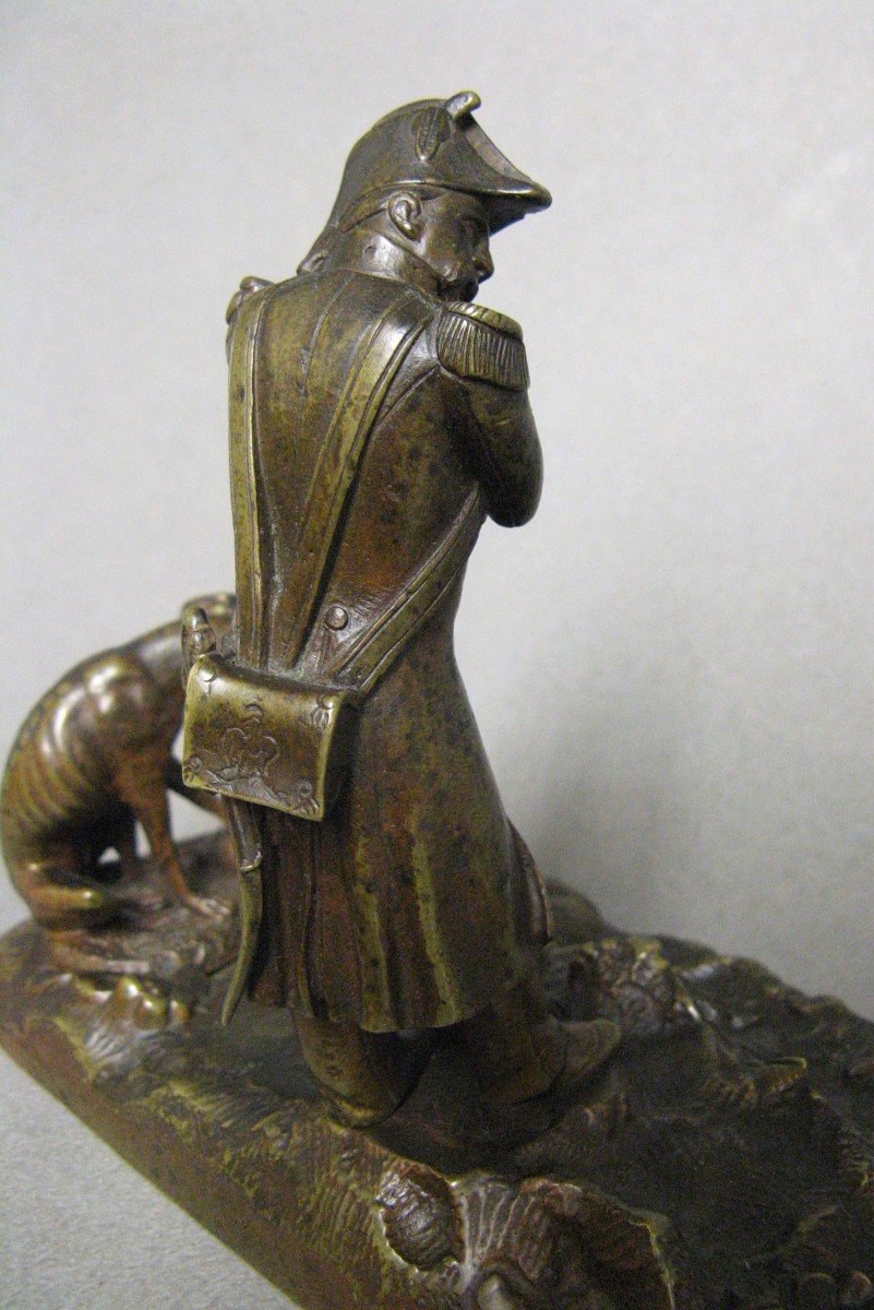 Bronze Sculpture Soldier Of The First Empire.-photo-1