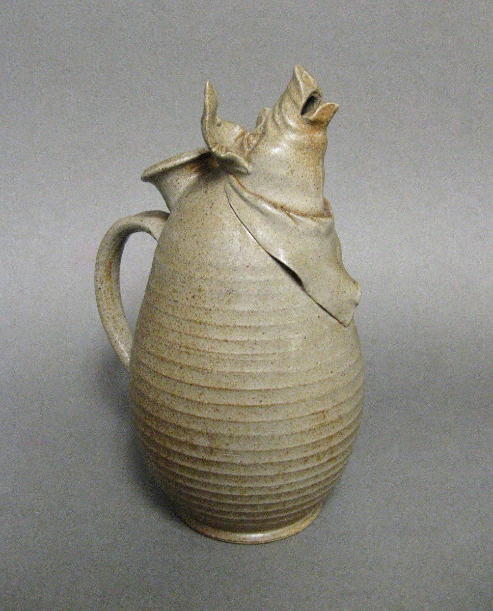 Zoomorphic Pig Head Pitcher.