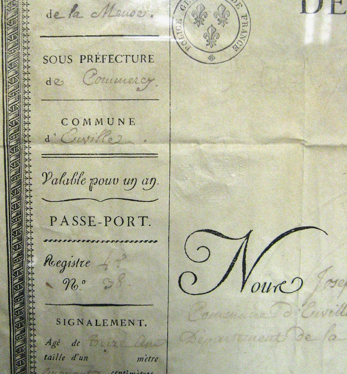 Restoration Period, Passport Of The City Of Enville, Canton Of Commercy.-photo-4