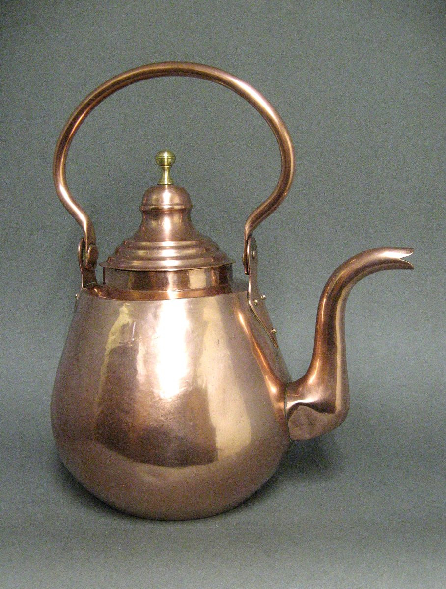 Copper Kettle, Late 19th Century.-photo-3