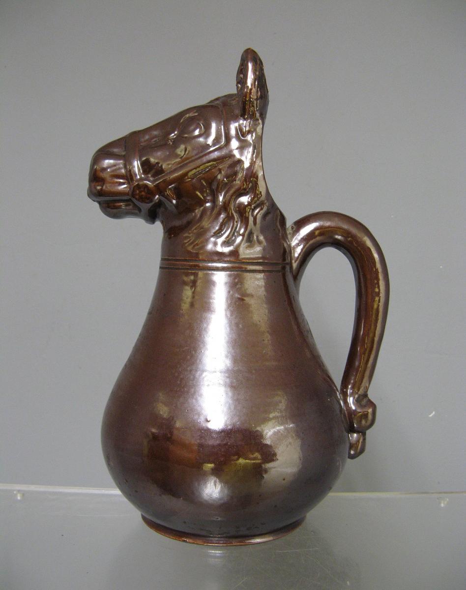 Absinthe Pitcher Sandstone Horse Head.-photo-2