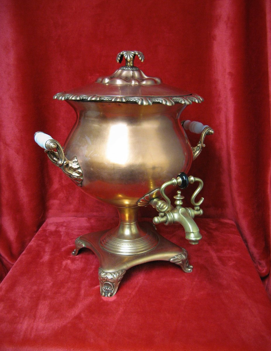 Samovar En Cuivre - XIXème-photo-2