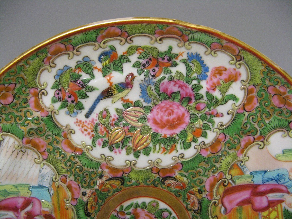 Canton Plate A Decor Of Characters And Birds XIX.-photo-4