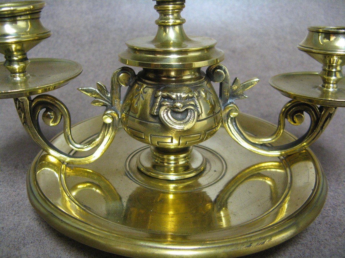 Antique Double Table Candlestick.-photo-2