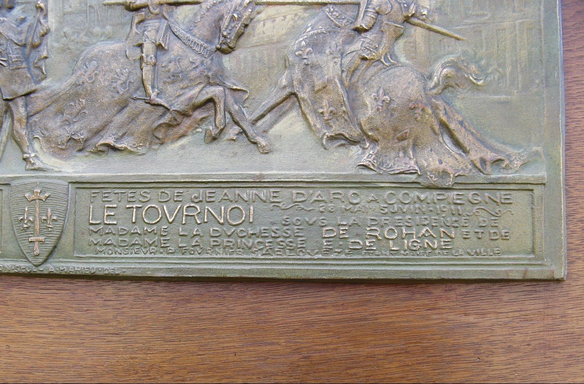 Bronze Fête De Jeanne d'Arc à Compiègne 1911.-photo-2