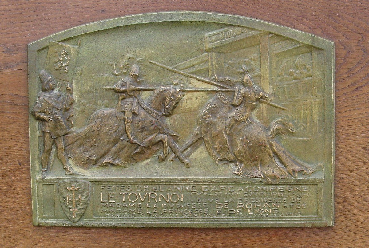 Bronze Fête De Jeanne d'Arc à Compiègne 1911.-photo-4