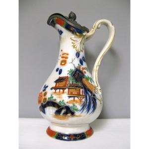 Broadhead & Co: Earthenware Pitcher With Japanese Decor.