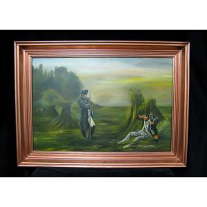 Napoleon 1st Oil Painting Signed R. Curkert