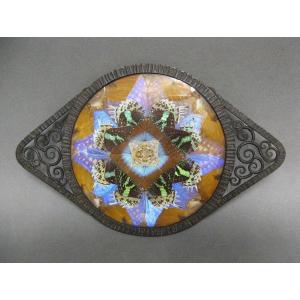 Art Nouveau Tray With Butterfly Wings.