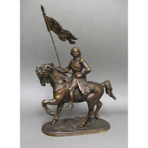 Joan Of Arc Equestrian Statue 19th Century.