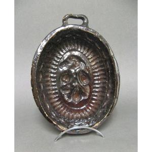 19th Century Glazed Earthenware Cake Mold.