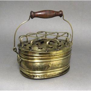 Brass Hand Warmer, Early 19th Century Empire Consulate.