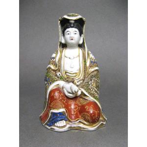 Statue Of Kannon Guanyin Satsuma Factory Late 19th Century. 