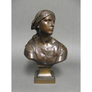 Bronze Bust Of Joan Of Arc.