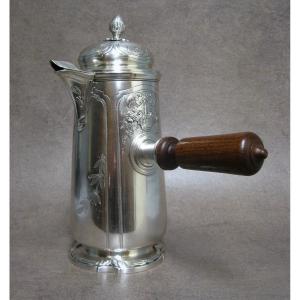 Louis XVI Style Silver Metal Chocolate Maker.