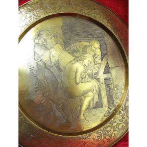 Susanna And The Elders By Rubens Chiseled Copper Nineteenth. Erotica.