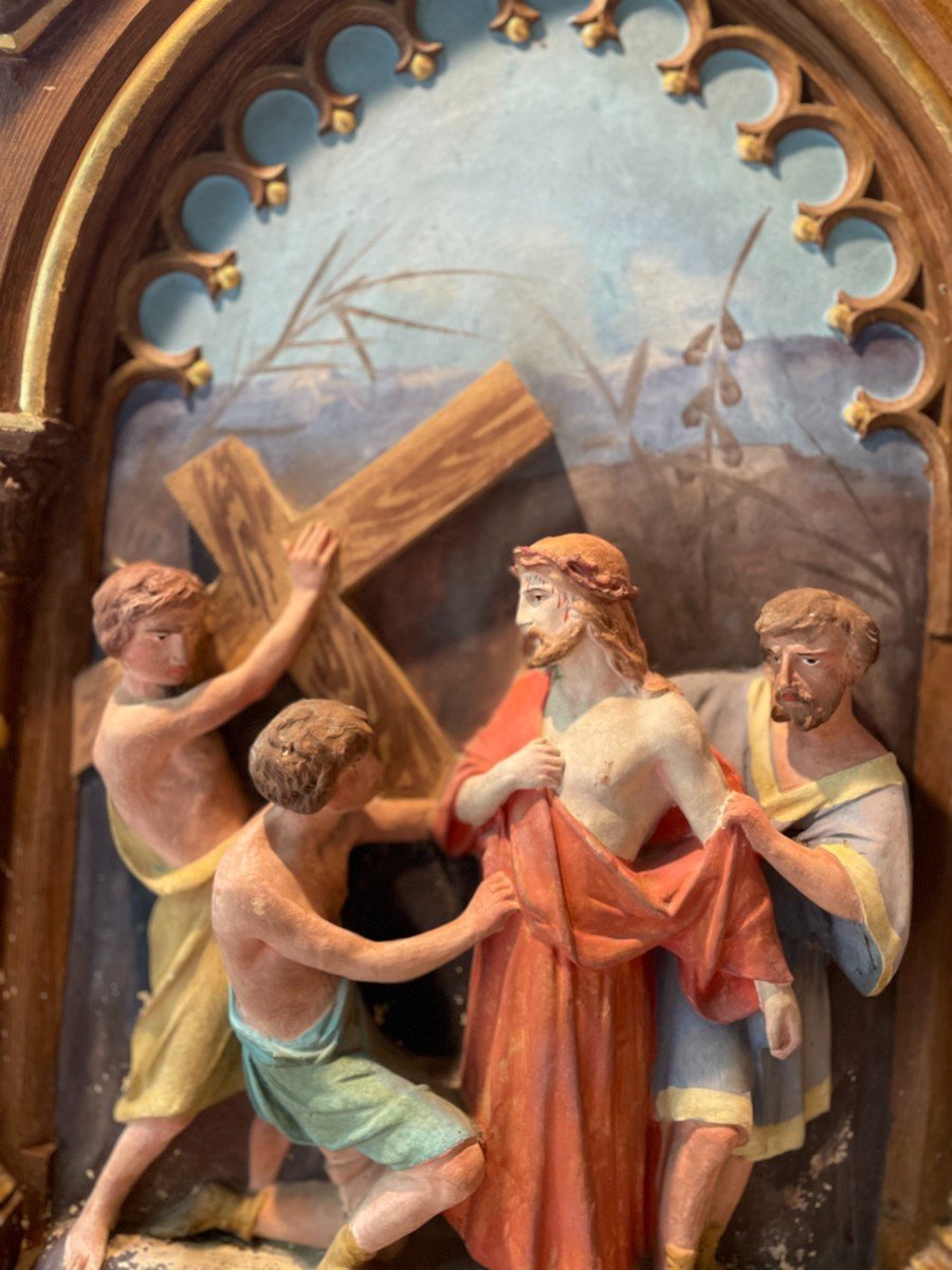 Large Complete Stations Of The Cross - Nineteenth-photo-2