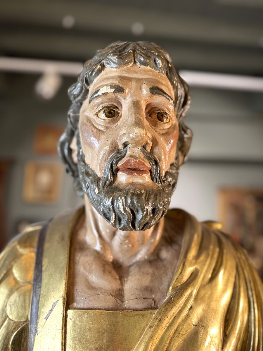 Buste Reliquaire d'Un Saint Soldat Romain- XVIIe-photo-4