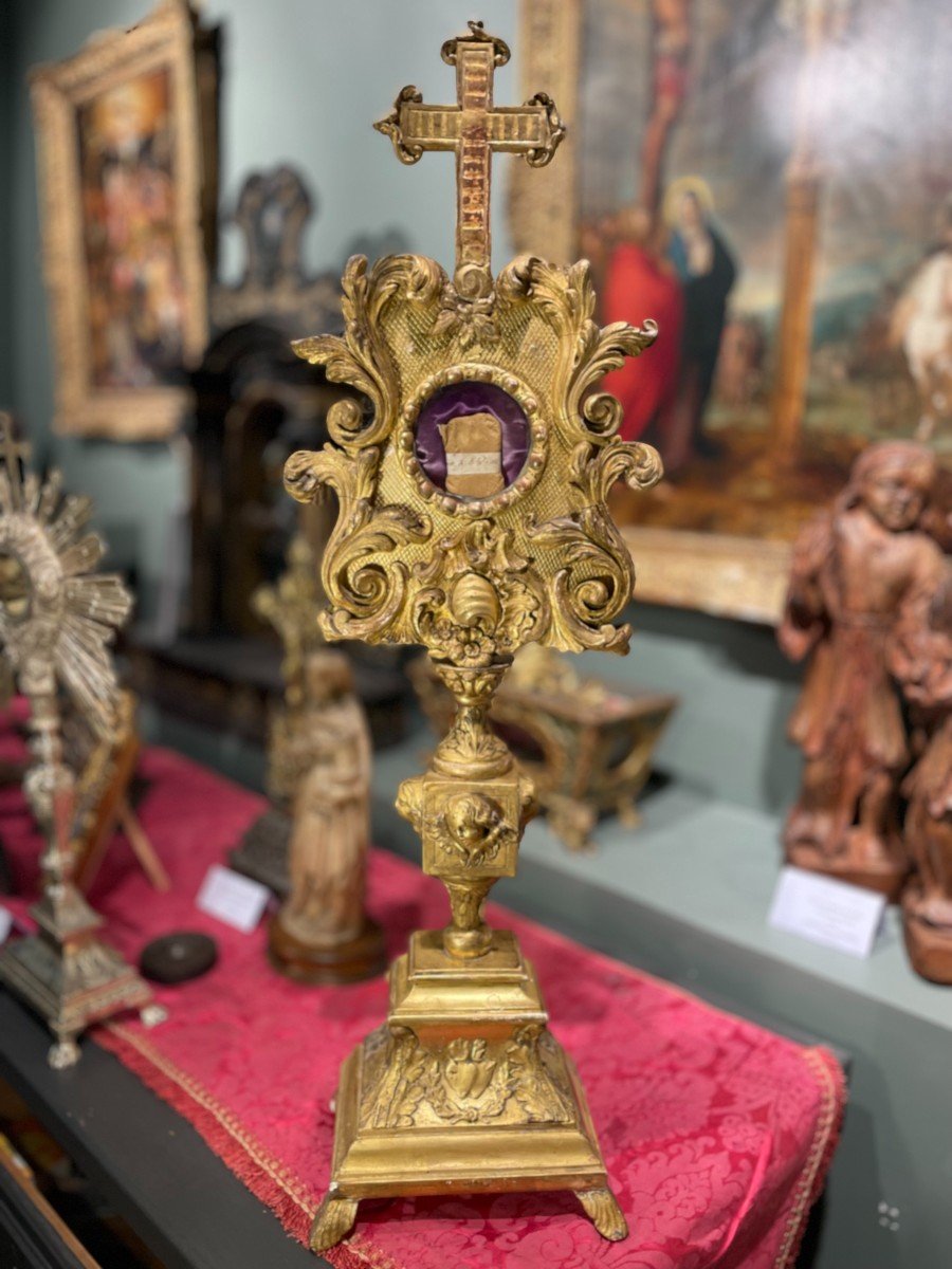 Monstrance Reliquaire De Saint Fiacre, Blaise Et Trophine - XVIIIe-photo-1