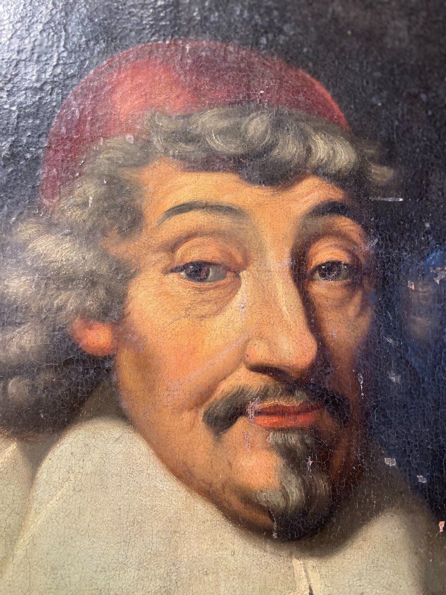 Portrait Du Cardinal Alphonse Du Plessis De Richelieu - XVIIe