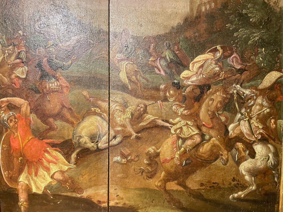 The Conversion Of Saint Paul - Oil On Wood - 17th Century-photo-4