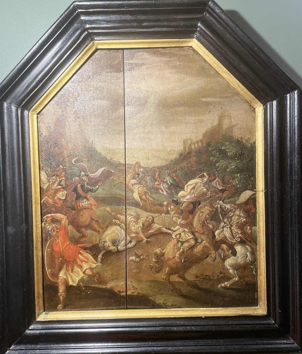 The Conversion Of Saint Paul - Oil On Wood - 17th Century