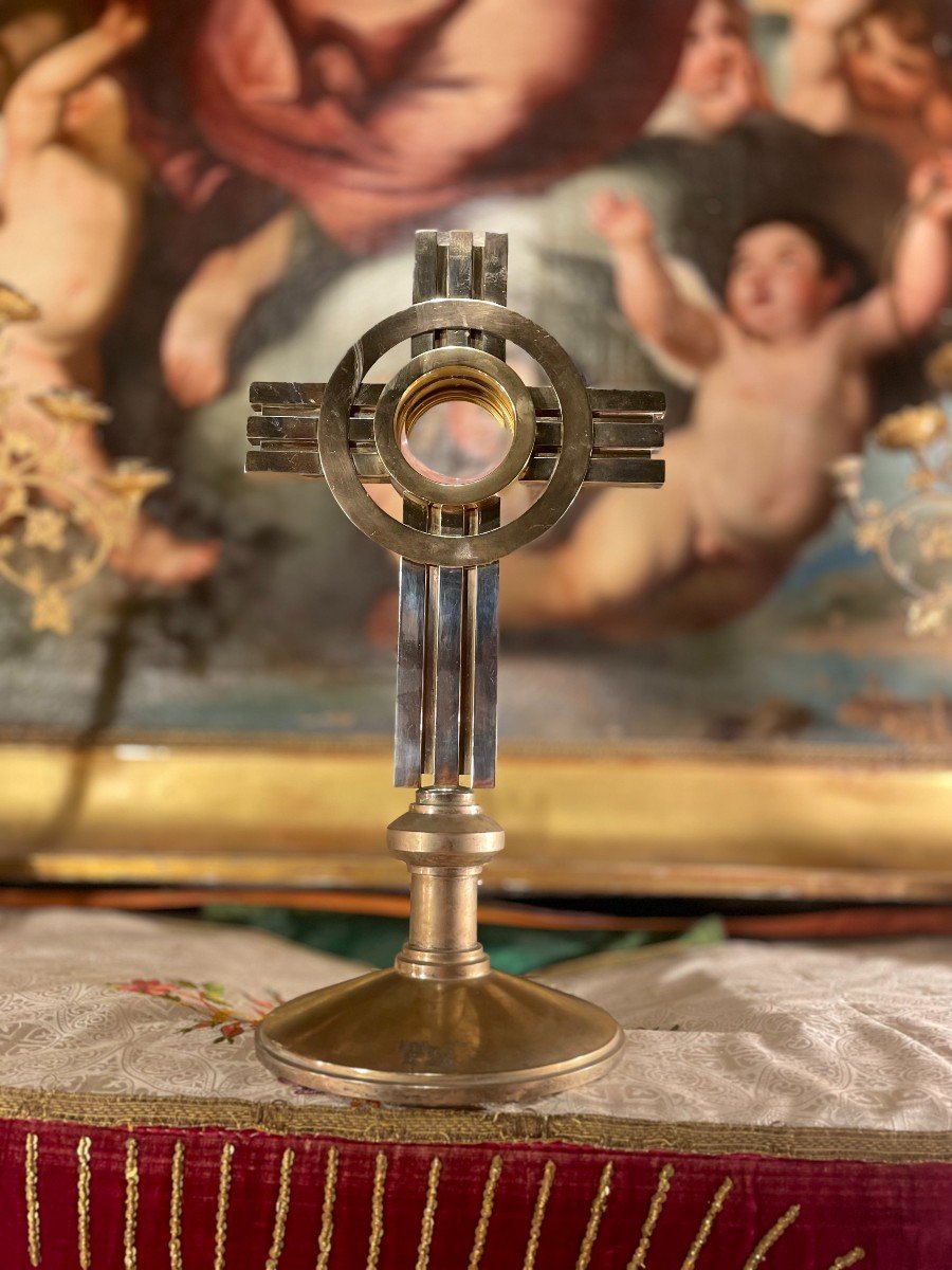 Brass Monstrance - Art Deco - 20th Century-photo-1