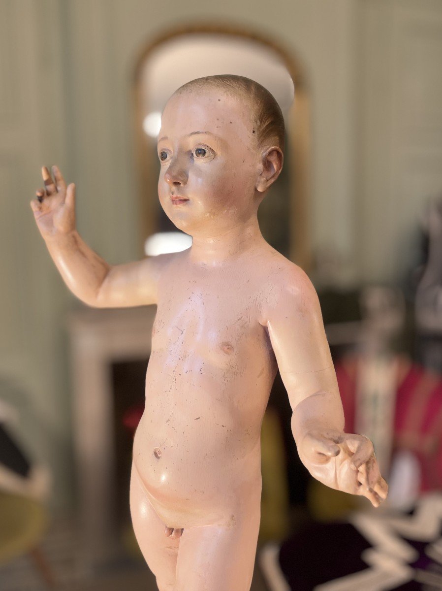 Statue Of The Child As Savior Of The World - 18th Century-photo-4