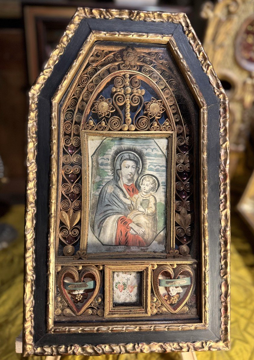 Altar Style Reliquary Painting - 18th Century