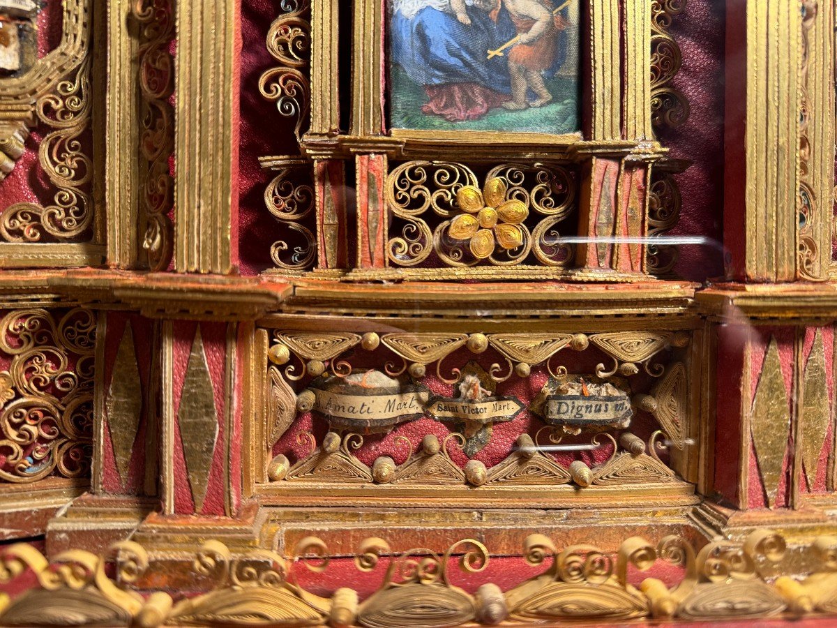 Remarkable Reliquary Altarpiece Style With 21 Relics - XVIII-photo-1