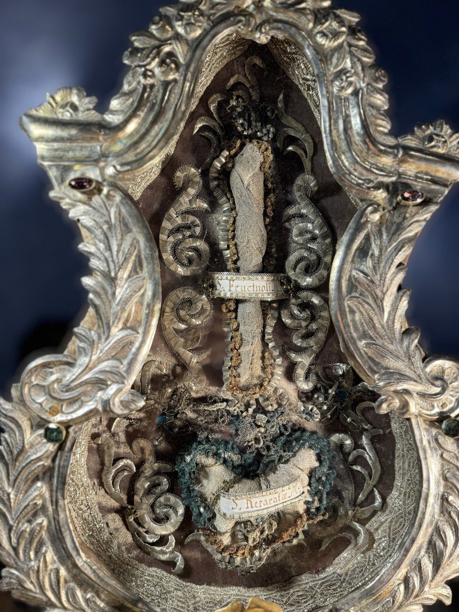 Monstrance Of Sainte Réparate And Saint Fructueux - 18th Century -photo-4