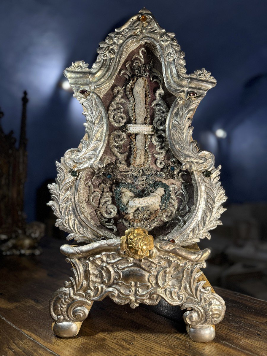 Monstrance Of Sainte Réparate And Saint Fructueux - 18th Century 